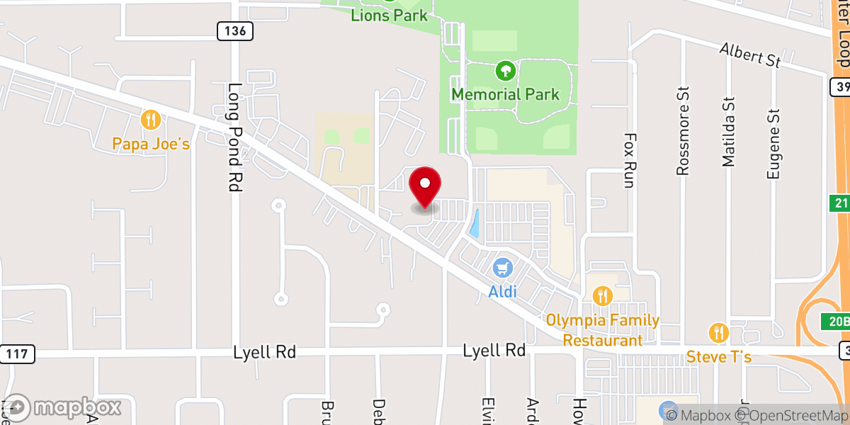 Map showing location of St. Theodore's Catholic Church