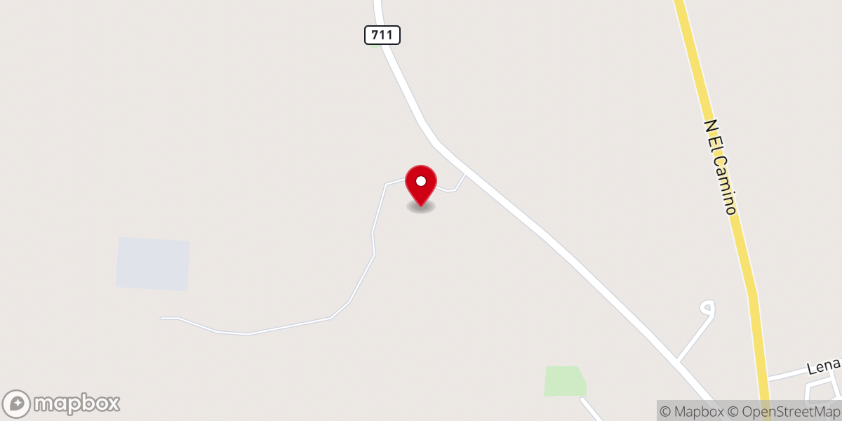 Map showing location of San Augustine County Cowboy Church