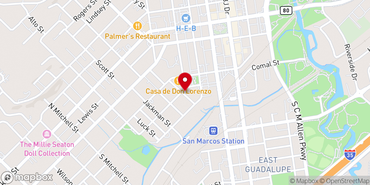 Map showing location of The Light of the World Church