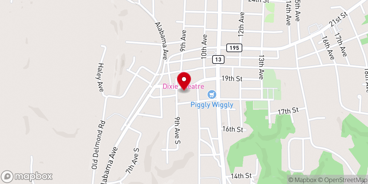 Map showing location of Northwest Alabama Baptist Institute
