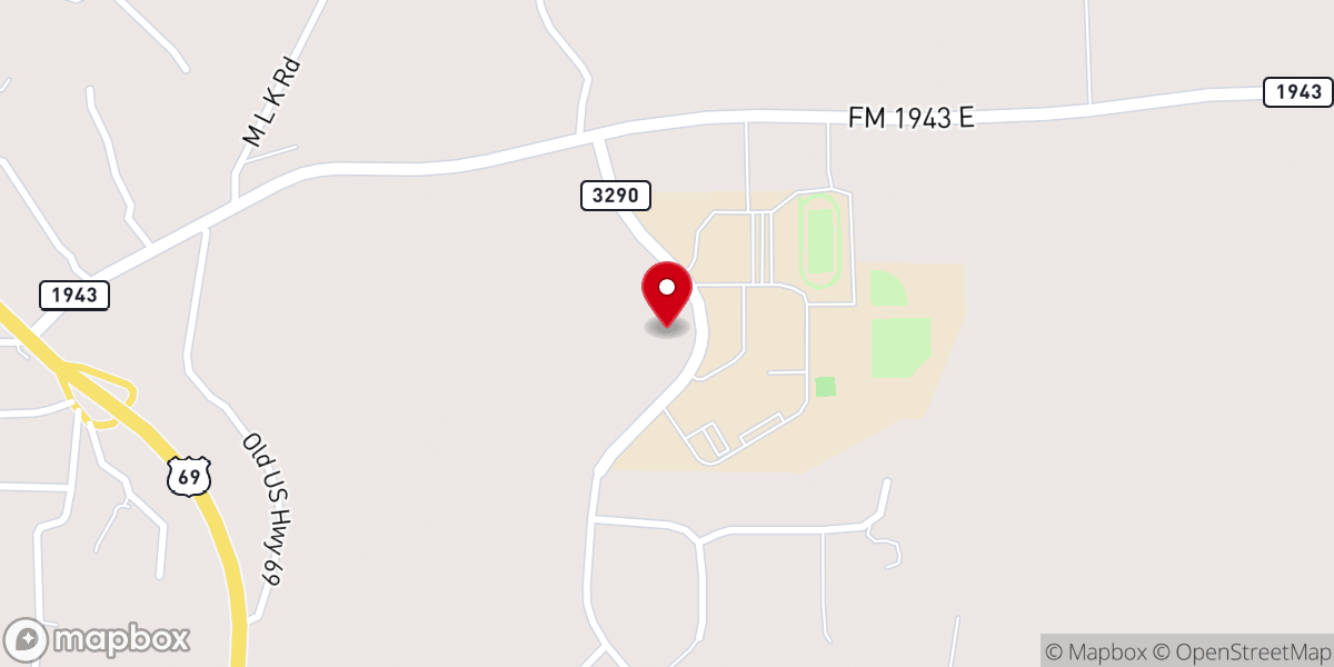 Map showing location of Jesus Name Apostolic Tabernacle