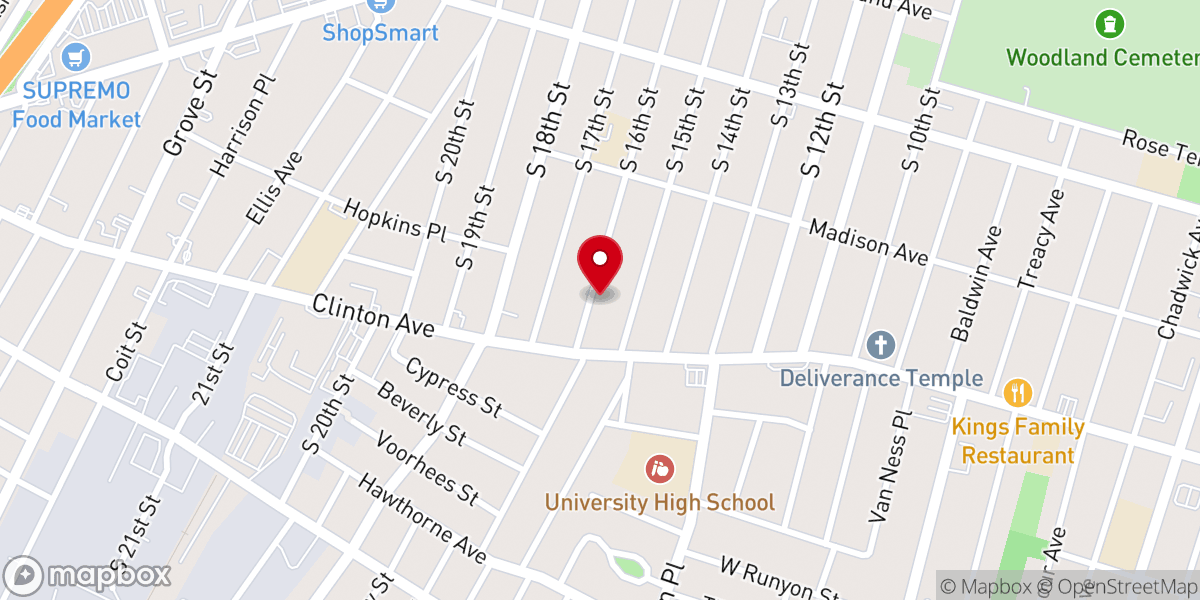 Map showing location of Shiloh Assembly Of God Inc