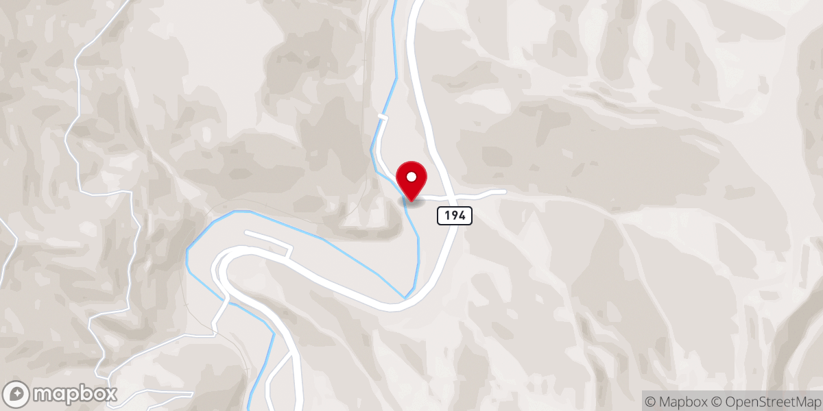 Map showing location of Church Branch