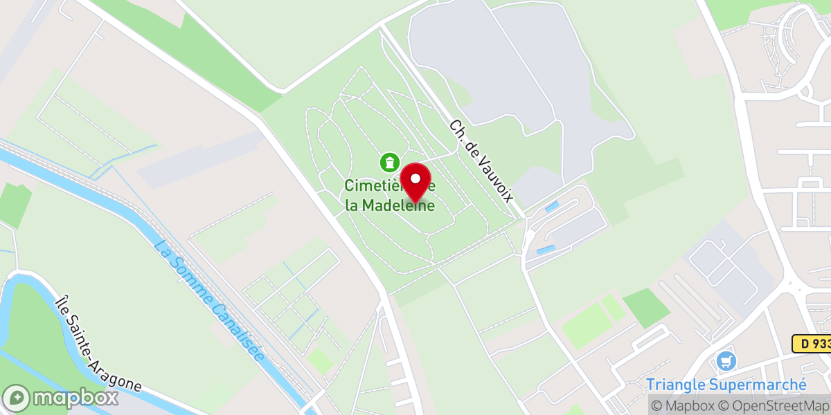 Map showing location of Tombe de Mr Marie René Goblet