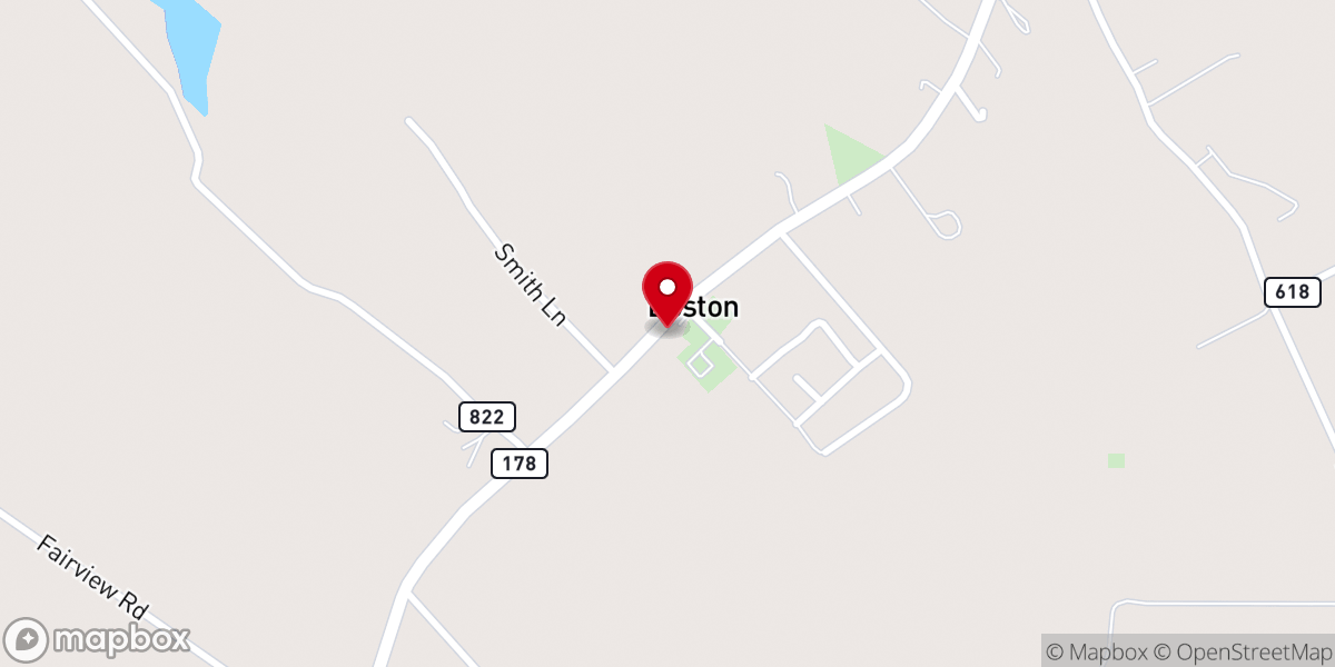 Map showing location of Shiloh Baptist Church