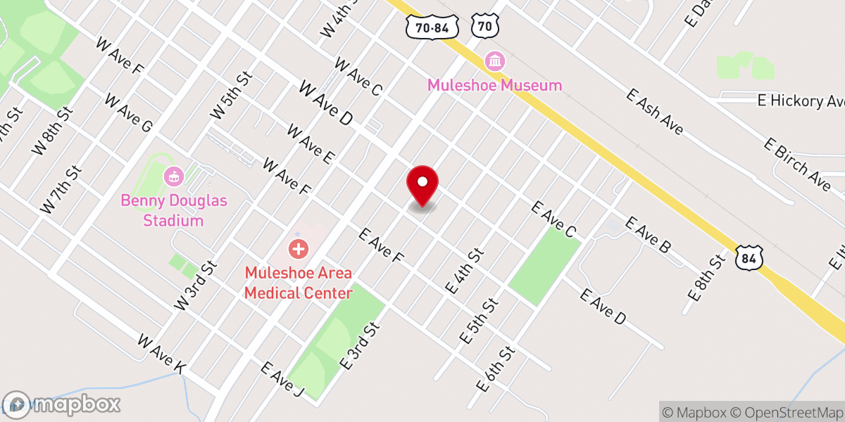 Map showing location of Primera Iglesia Bautista Hispana Church