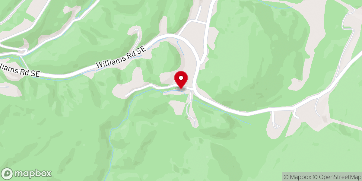 Map showing location of Mount Hermon Church