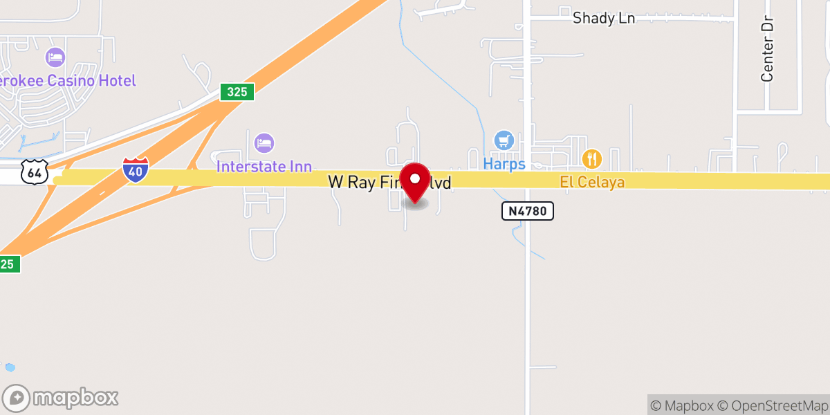 Map showing location of Roland Hills Baptist Church