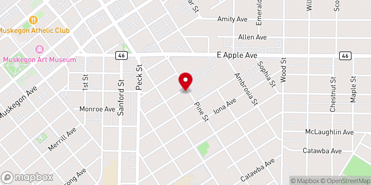 Map showing location of St Luke's Baptist Church