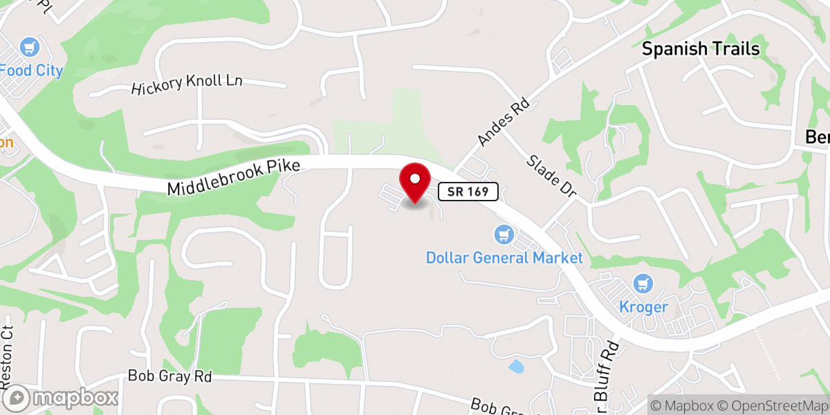 Map showing location of West Towne Christian Church