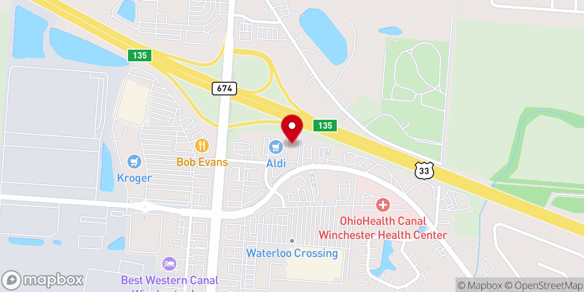Map showing location of Hampton Inn & Suites Canal Winchester Columbus