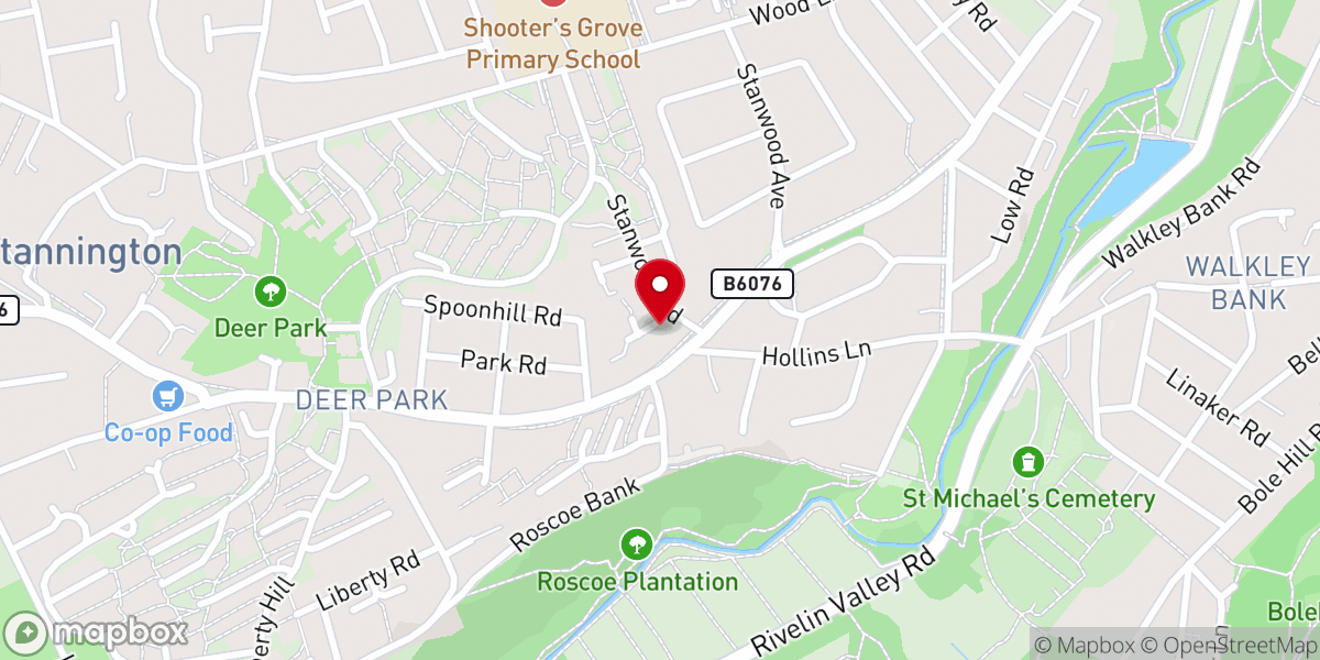 Map showing location of Stanwood Methodist Church