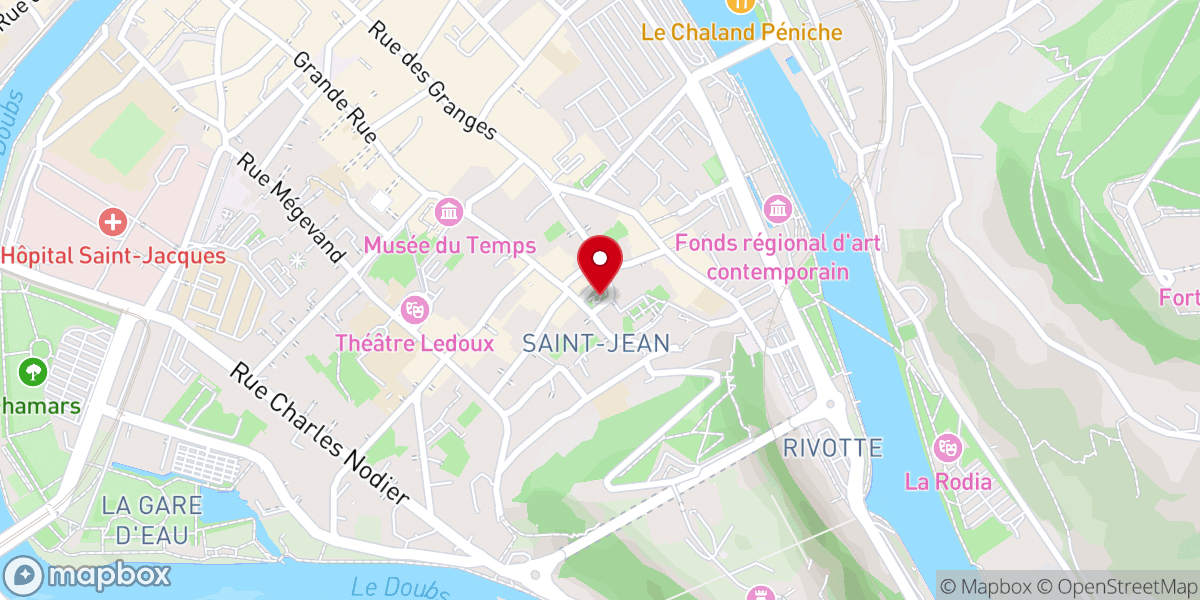 Map showing location of Square Castan Besançon