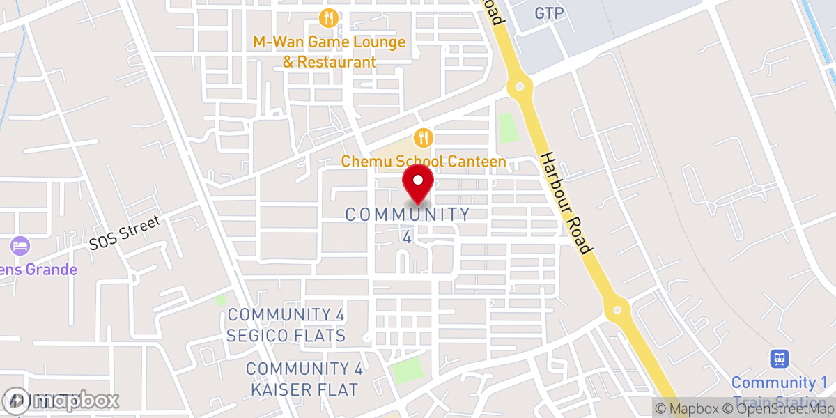 Map showing location of New Covenant Apostolic Church - Tema Assembly