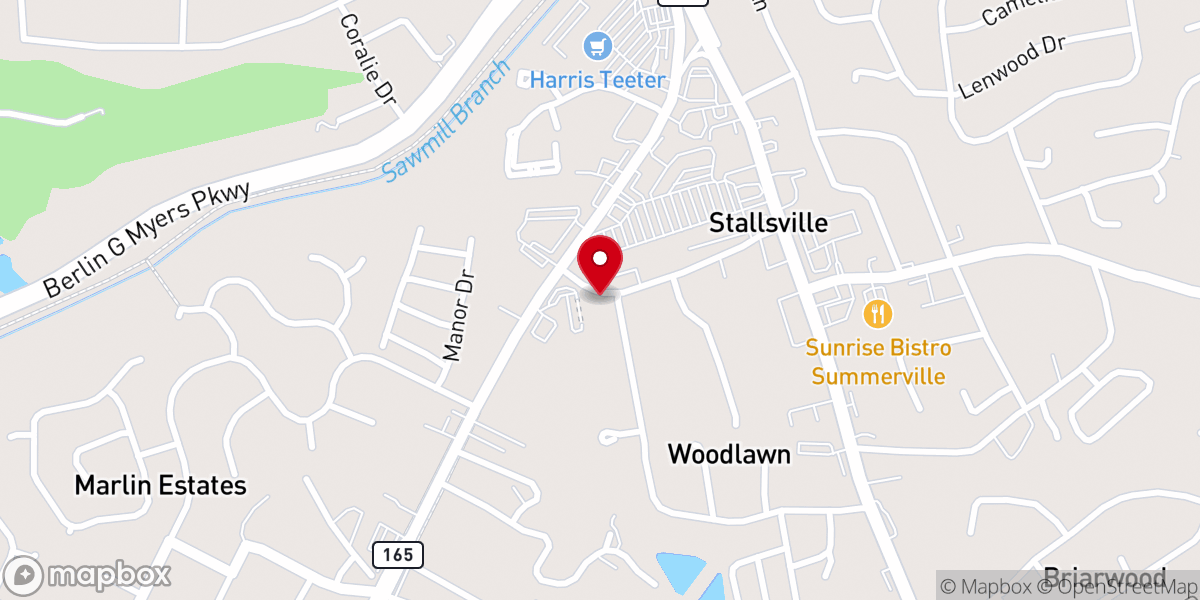 Map showing location of Stallsville United Methodist Church