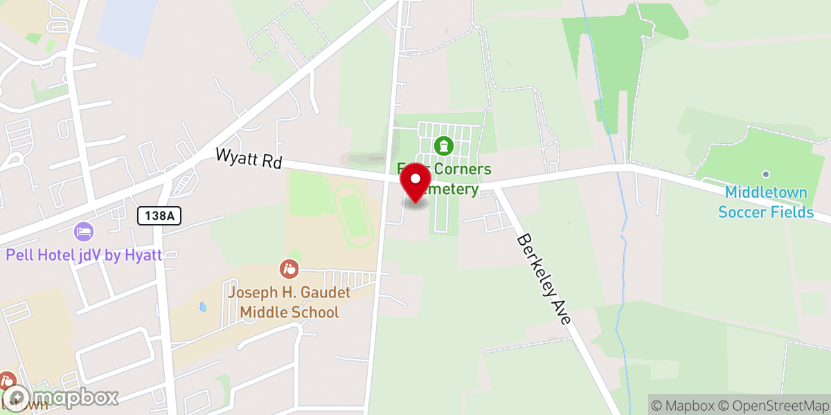 Map showing location of Calvary United Methodist Church