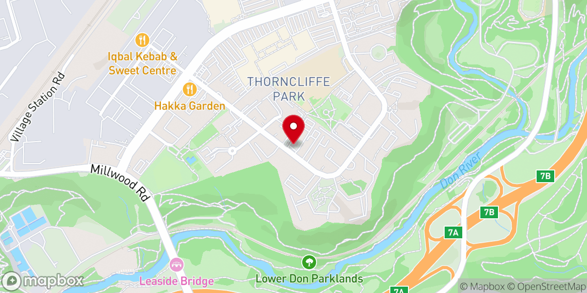 Map showing location of St. Demetrios Greek Orthodox Church