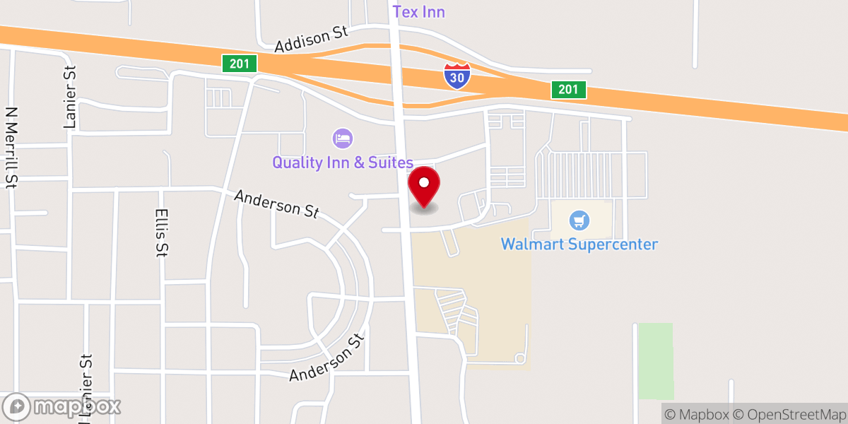 Map showing location of New Boston Church of Christ