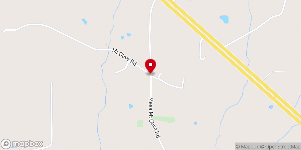 Map showing location of Mesa Mt Olive Baptist Church