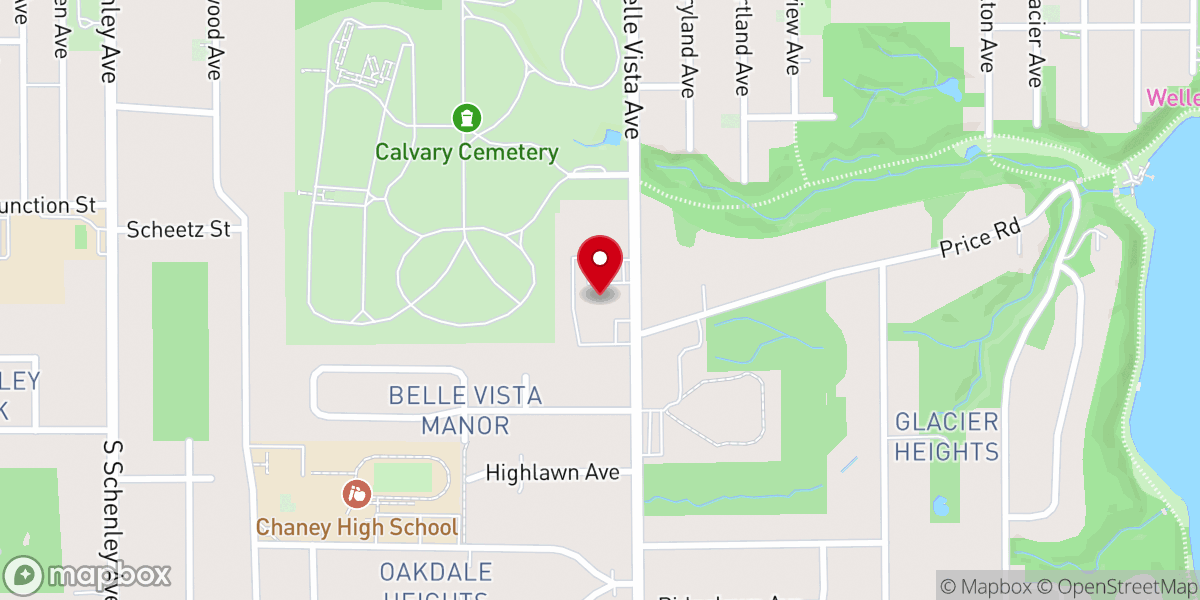 Map showing location of St Mary's Byzantine Catholic Church