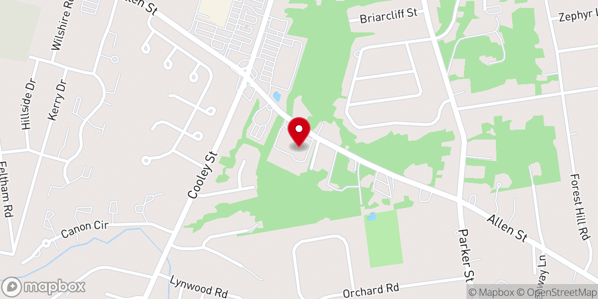 Map showing location of St. Patrick Catholic Church, Springfield, MA
