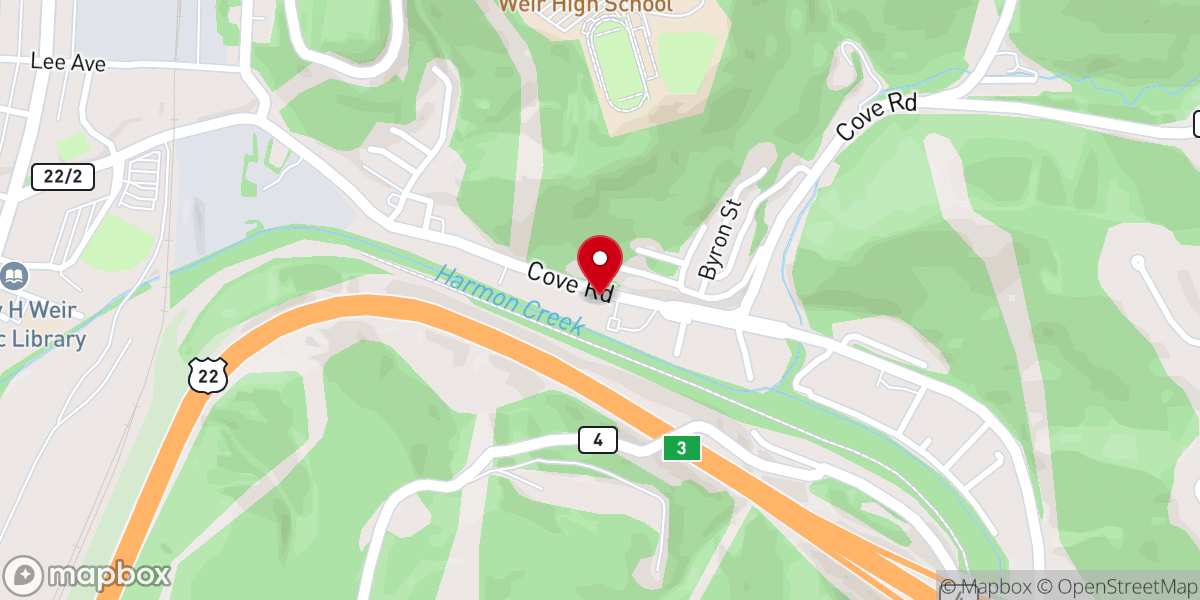 Map showing location of Salvation Army