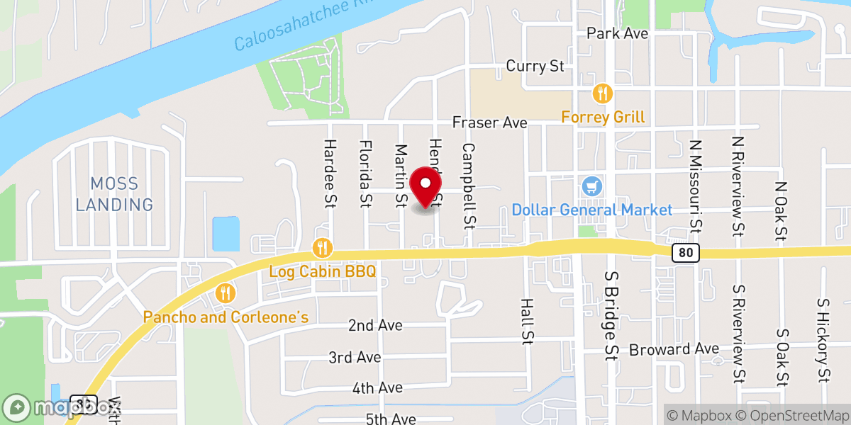 Map showing location of LaBelle Church of Christ