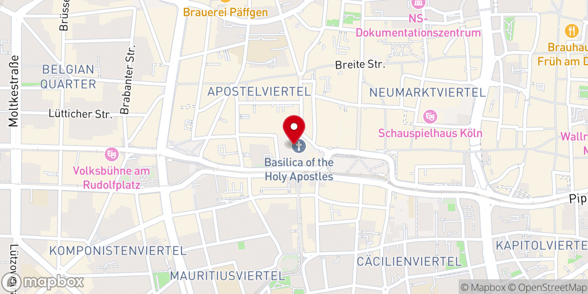 Map showing location of Basilika St. Aposteln