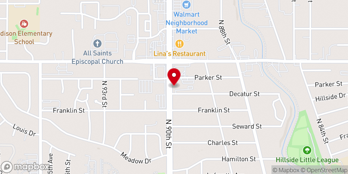 Map showing location of St Mark Lutheran Church