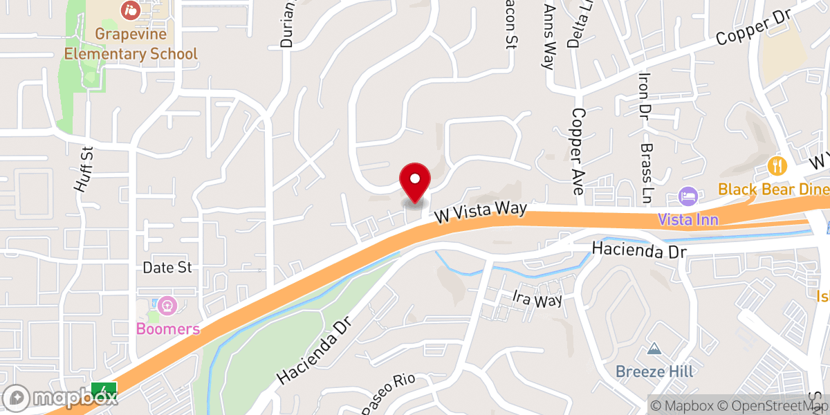 Map showing location of New Apostolic Church - Vista - San Diego - California