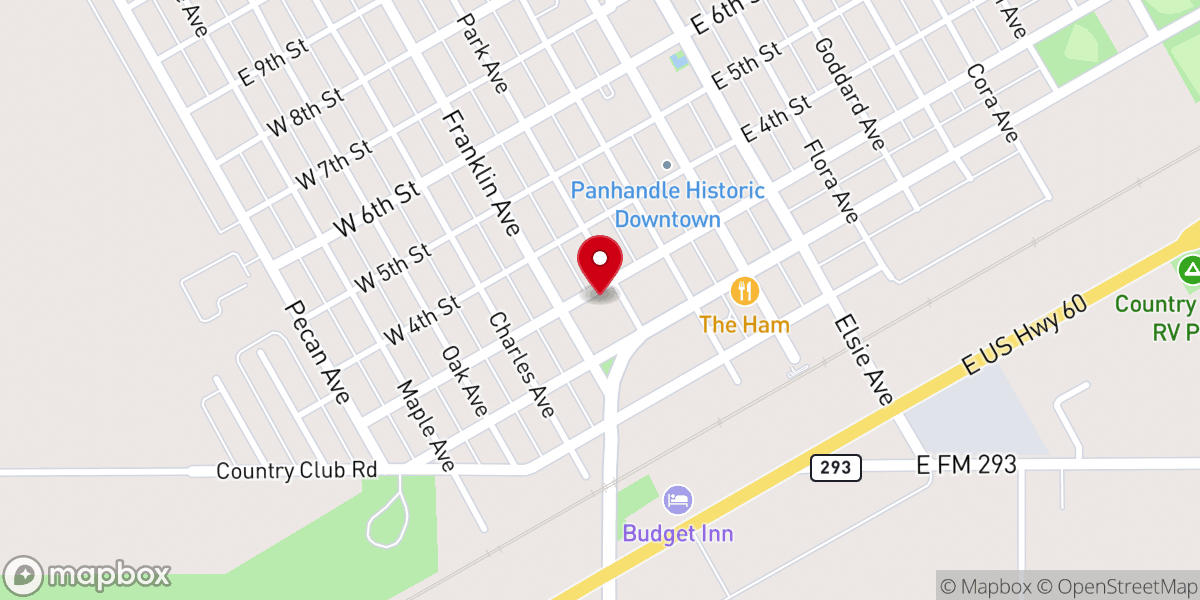 Map showing location of New Hope Assembly of God