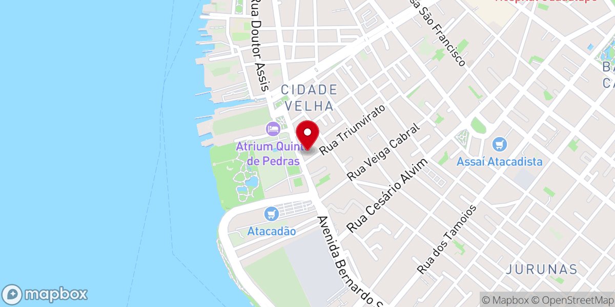 Map showing location of Assembleia de Deus