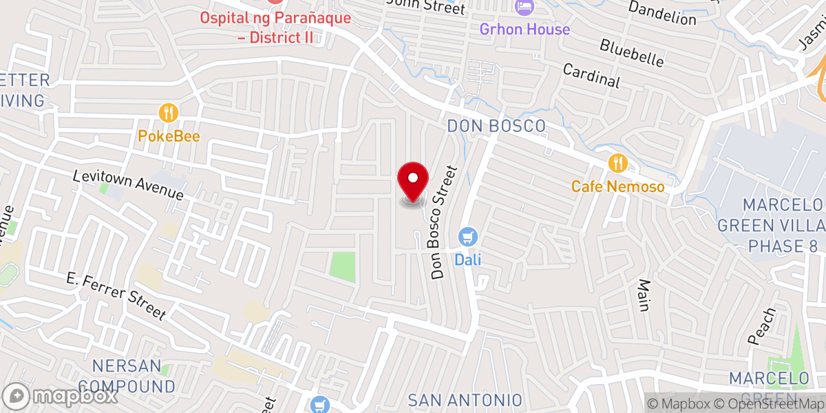 Map showing location of Minor Basilica and National Shrine of Mary Help of Christians Parish