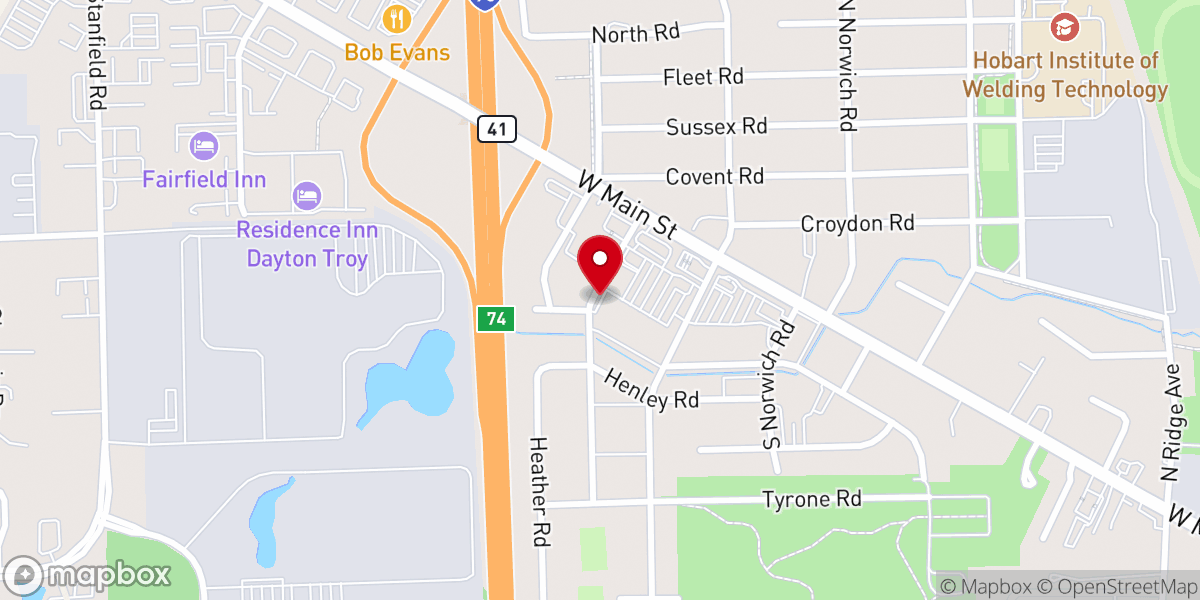 Map showing location of Troy Skate Church - The Refuge