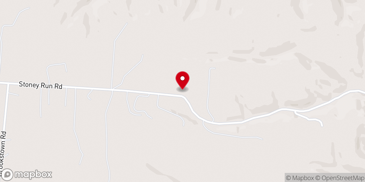 Map showing location of Stoney Run Baptist Church