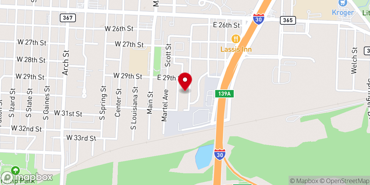 Map showing location of Metro Worship Center