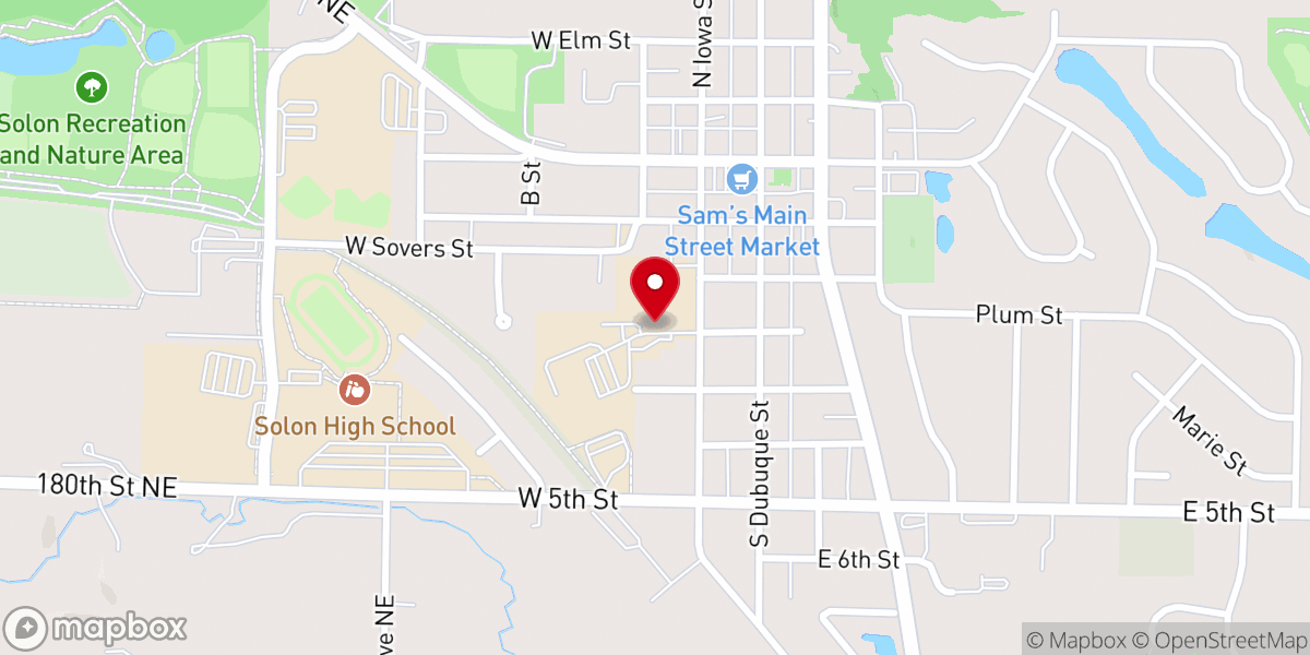 Map showing location of Jordan Creek Church