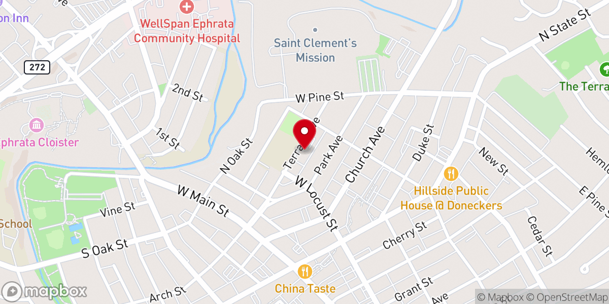 Map showing location of House of Blessings