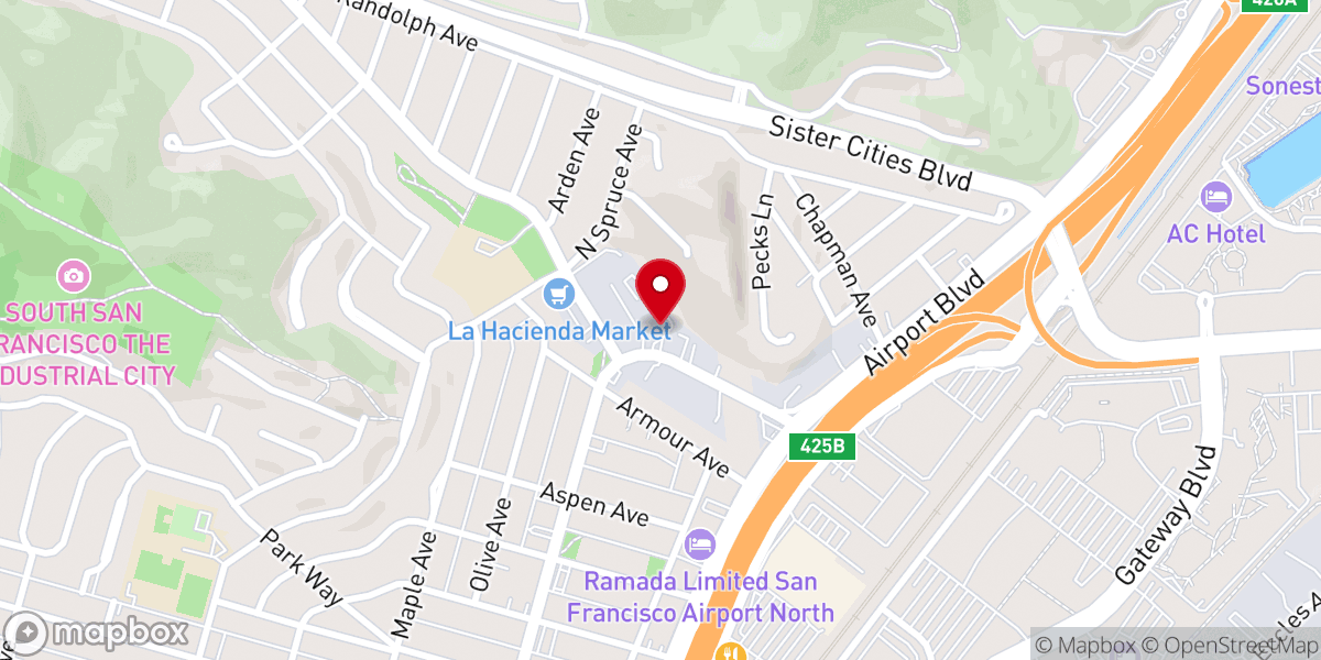 Map showing location of Embassy SF