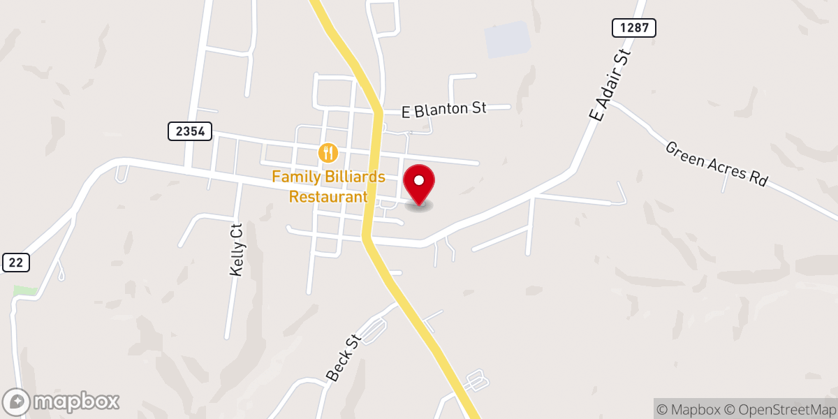 Map showing location of Second Baptist Church