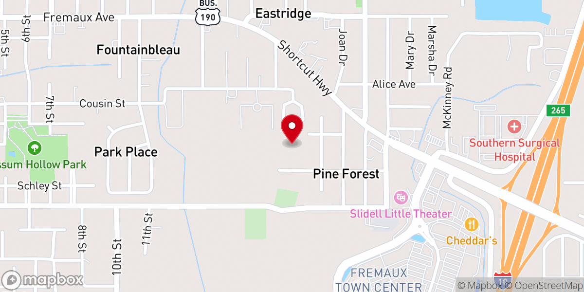 Map showing location of Crossfire Church