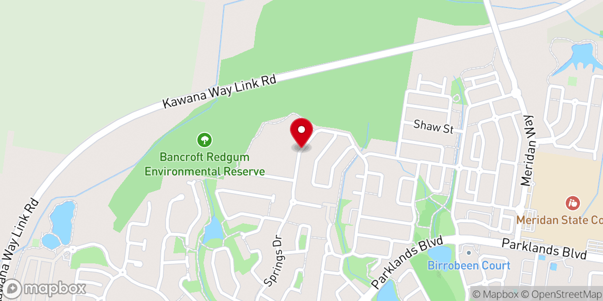 Map showing location of Meridan Community Church