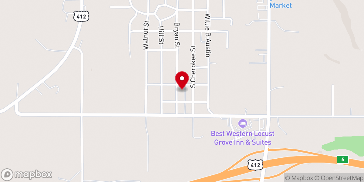 Map showing location of Faith Baptist Church