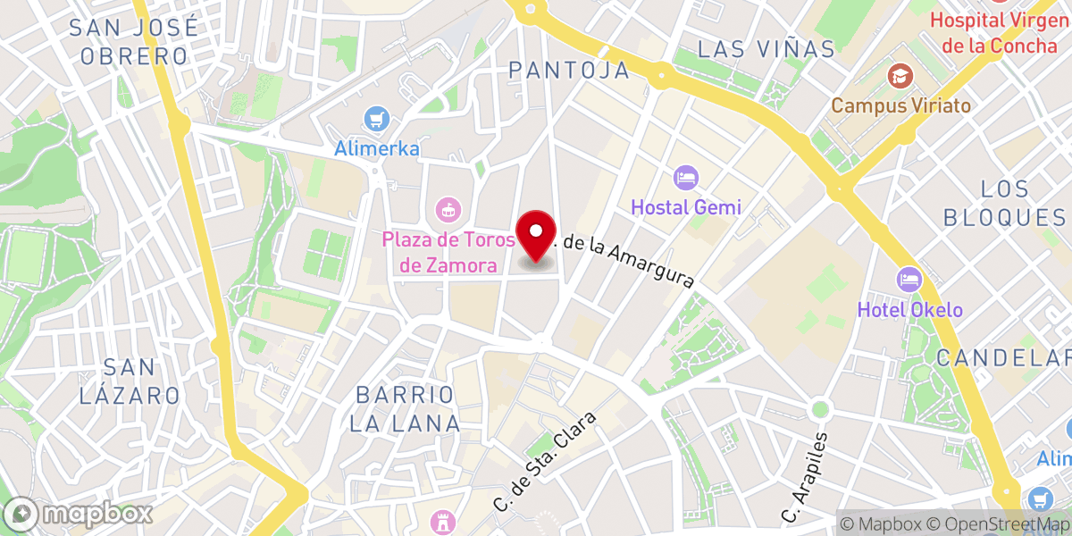 Map showing location of IPUE Zamora - Iglesia Pentecostal Unida en Europa