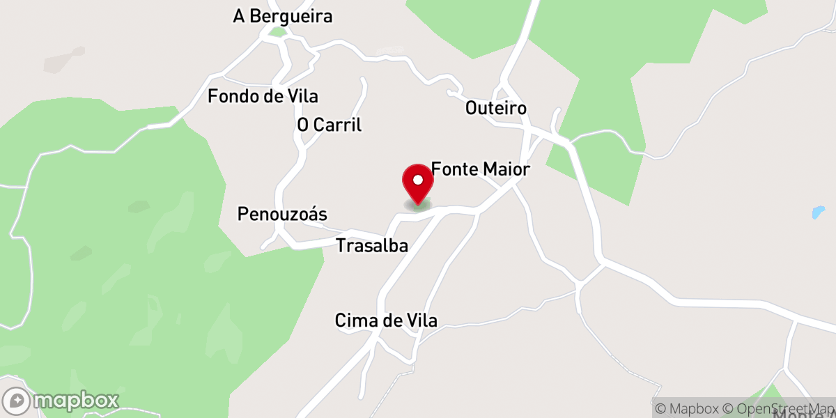Map showing location of Iglesia de San Pedro de Trasalba