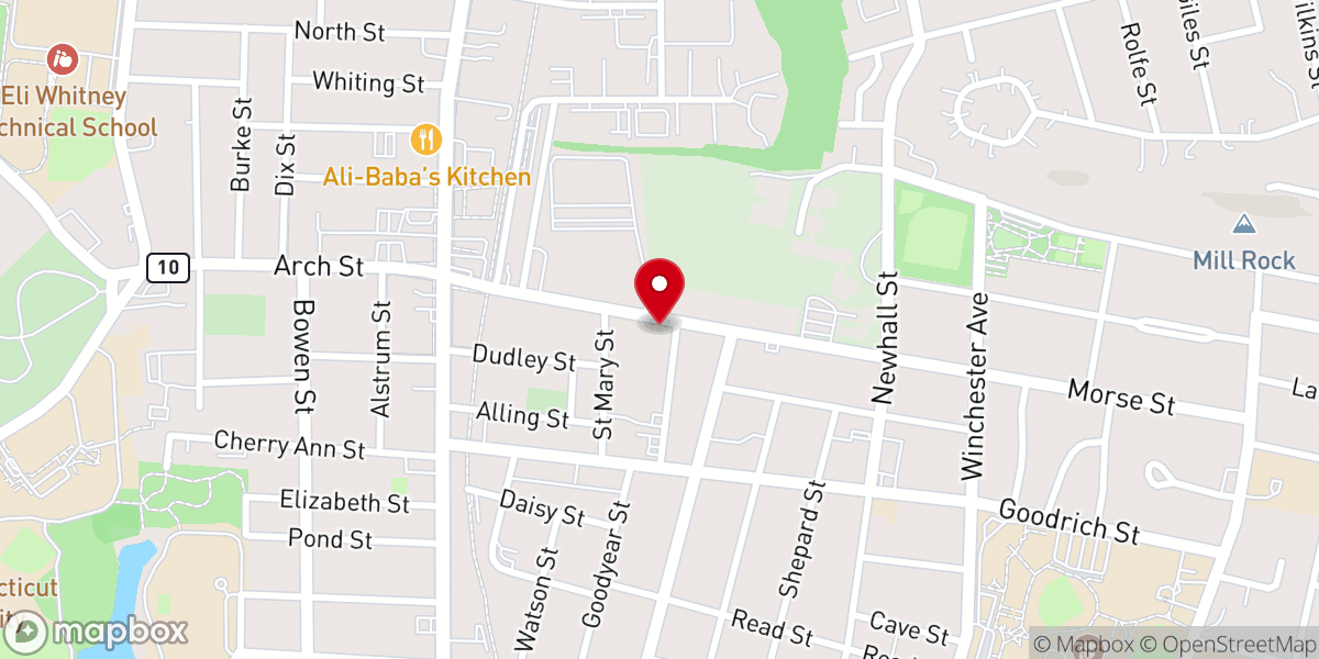 Map showing location of Bread of Life Fellowship Center