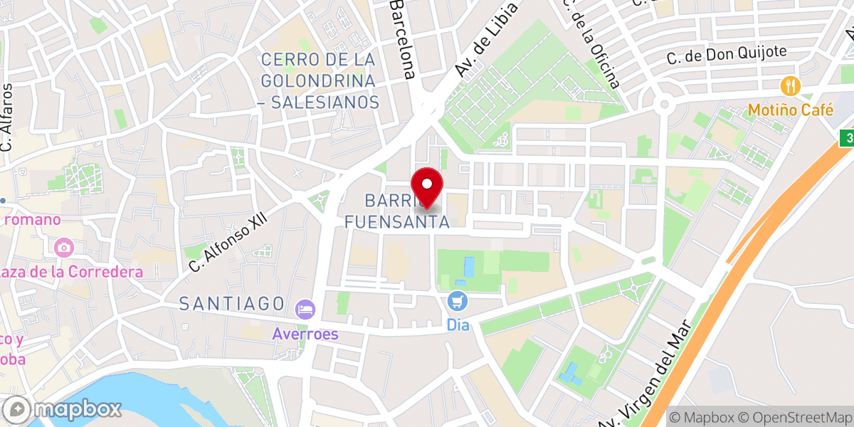 Map showing location of Parroquia Nuestra Señora de Linares