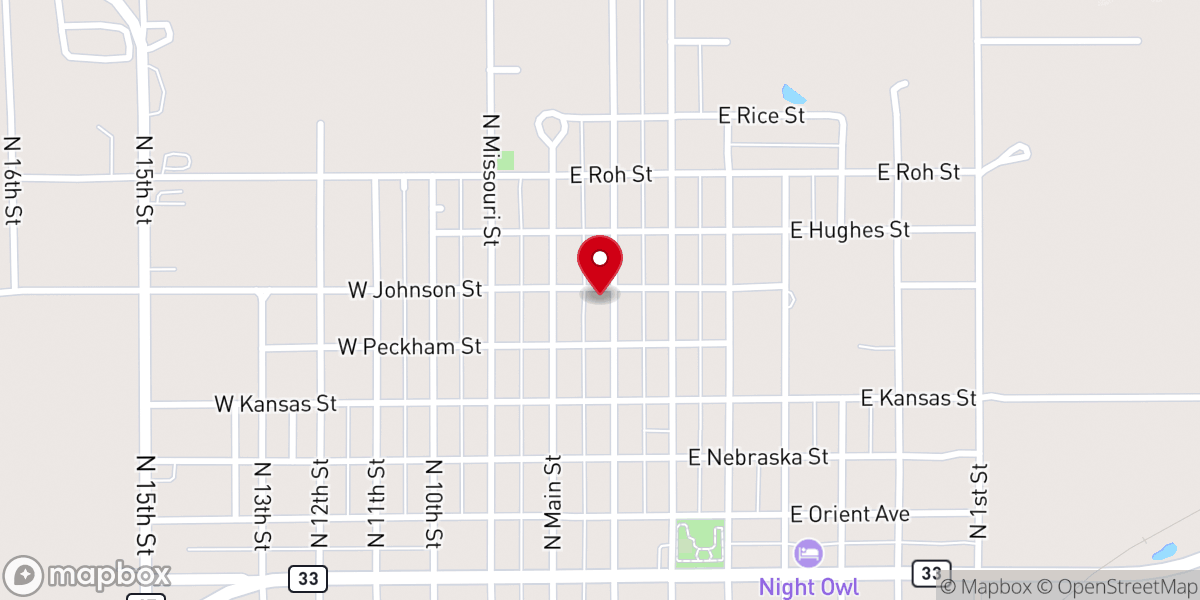 Map showing location of Blessed Sacrament Catholic Church