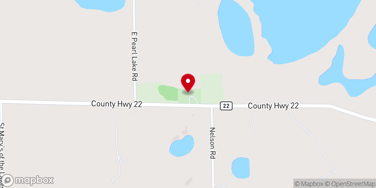Map showing location of Lakes Area Ministry Partners