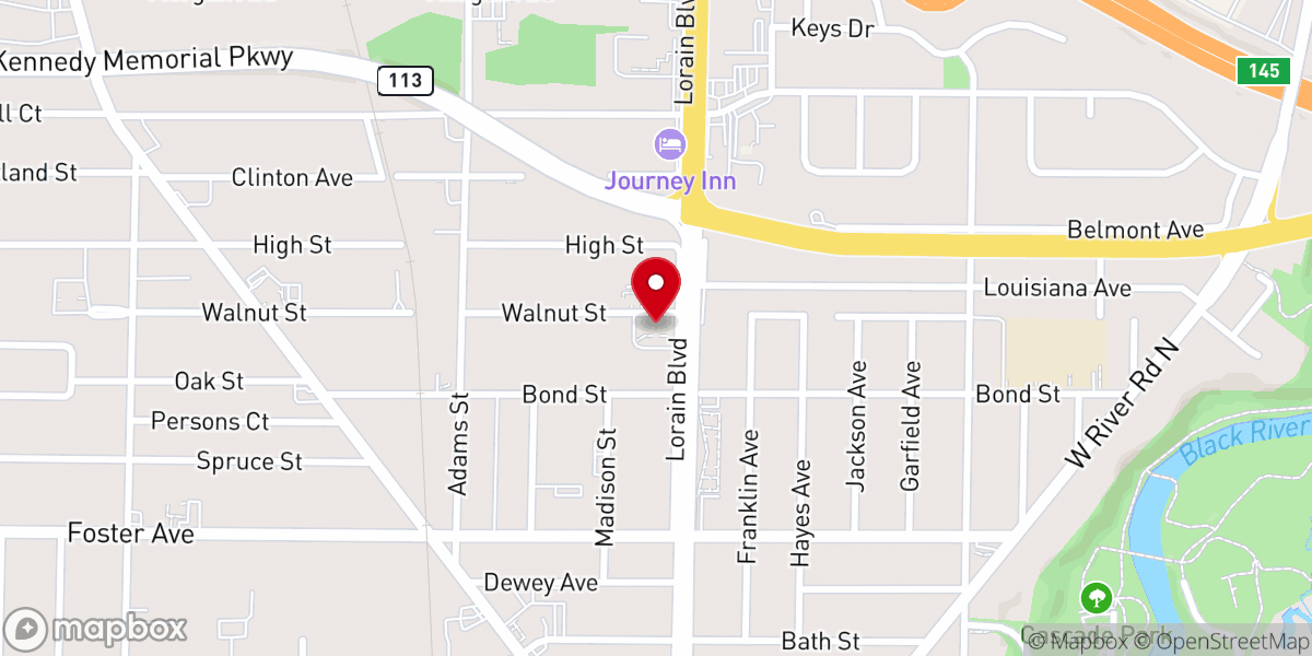 Map showing location of Mt Olivet Alliance Church